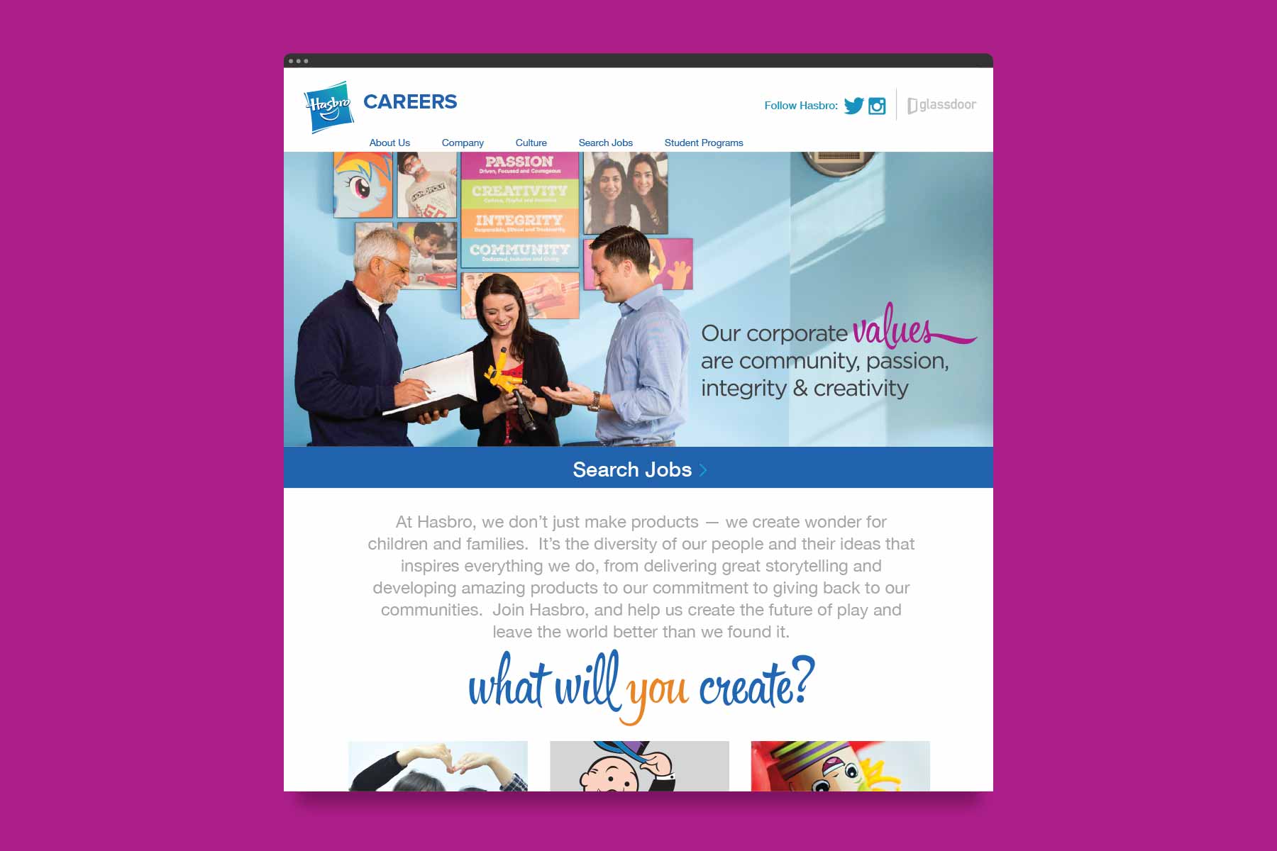 Hasbro Careers Website 