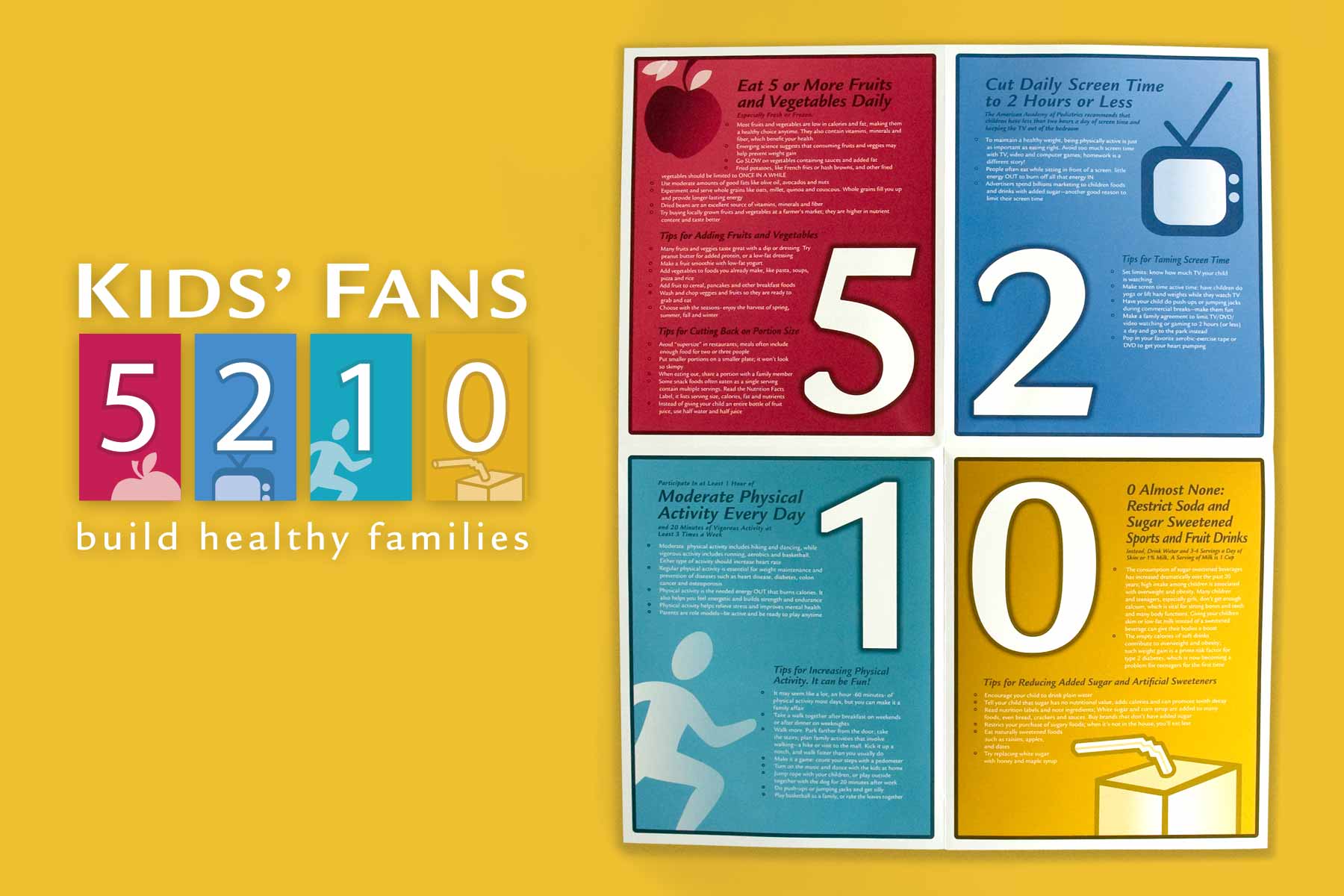 Illustration and Poster Brochure design for Kids Fans, Stamford Hospital.