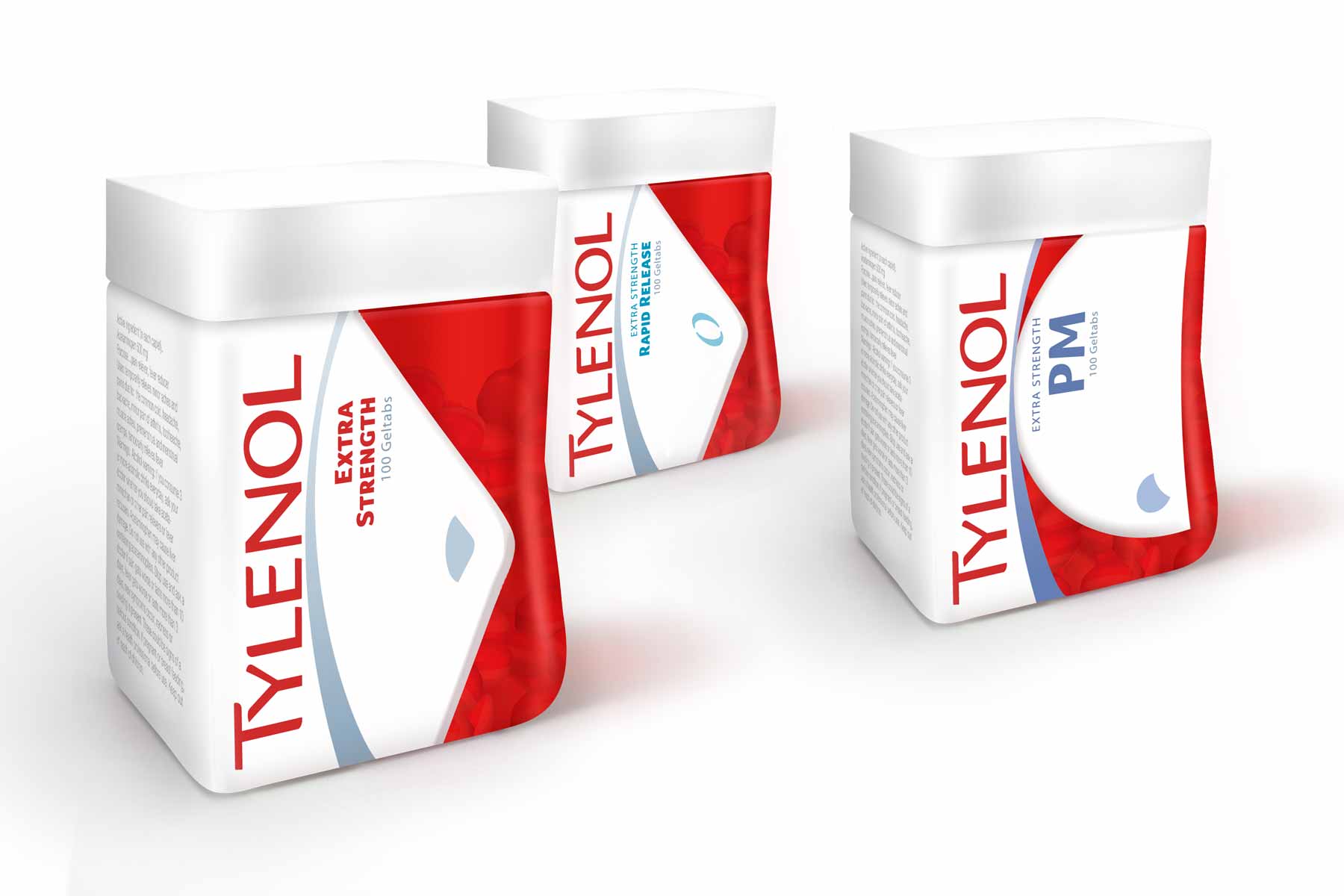 Package design for Tylenol. Created for CBX.